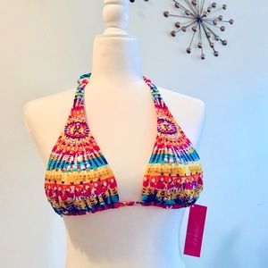 Triangle, Tie Dye Bikini Top NWT